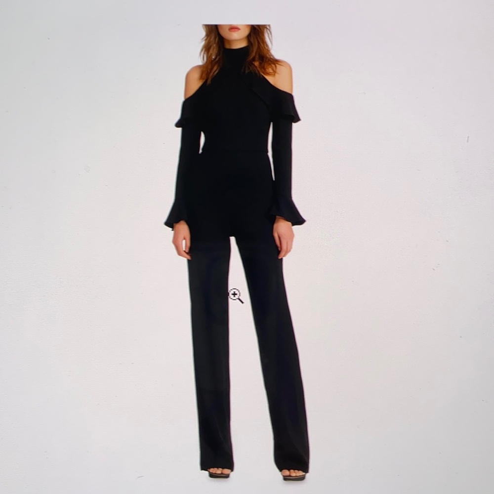Monique lhuillier black jumpsuit